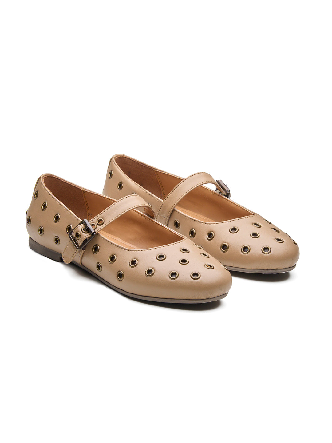 Rebello Mary Janes Taupe