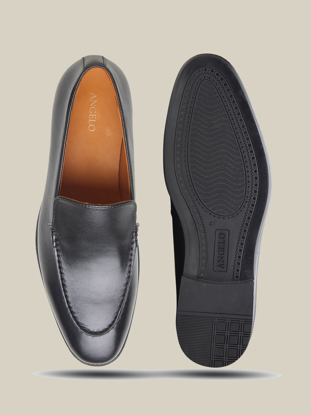 Natale leather formals shoe black