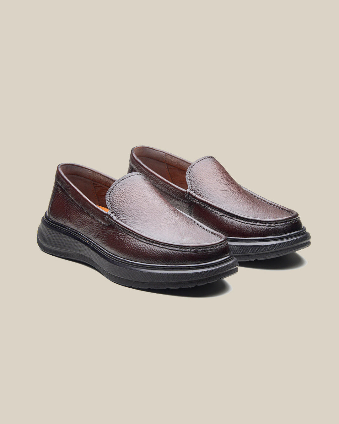 Ivano Leather Comfort Slip-on Shoe Brown