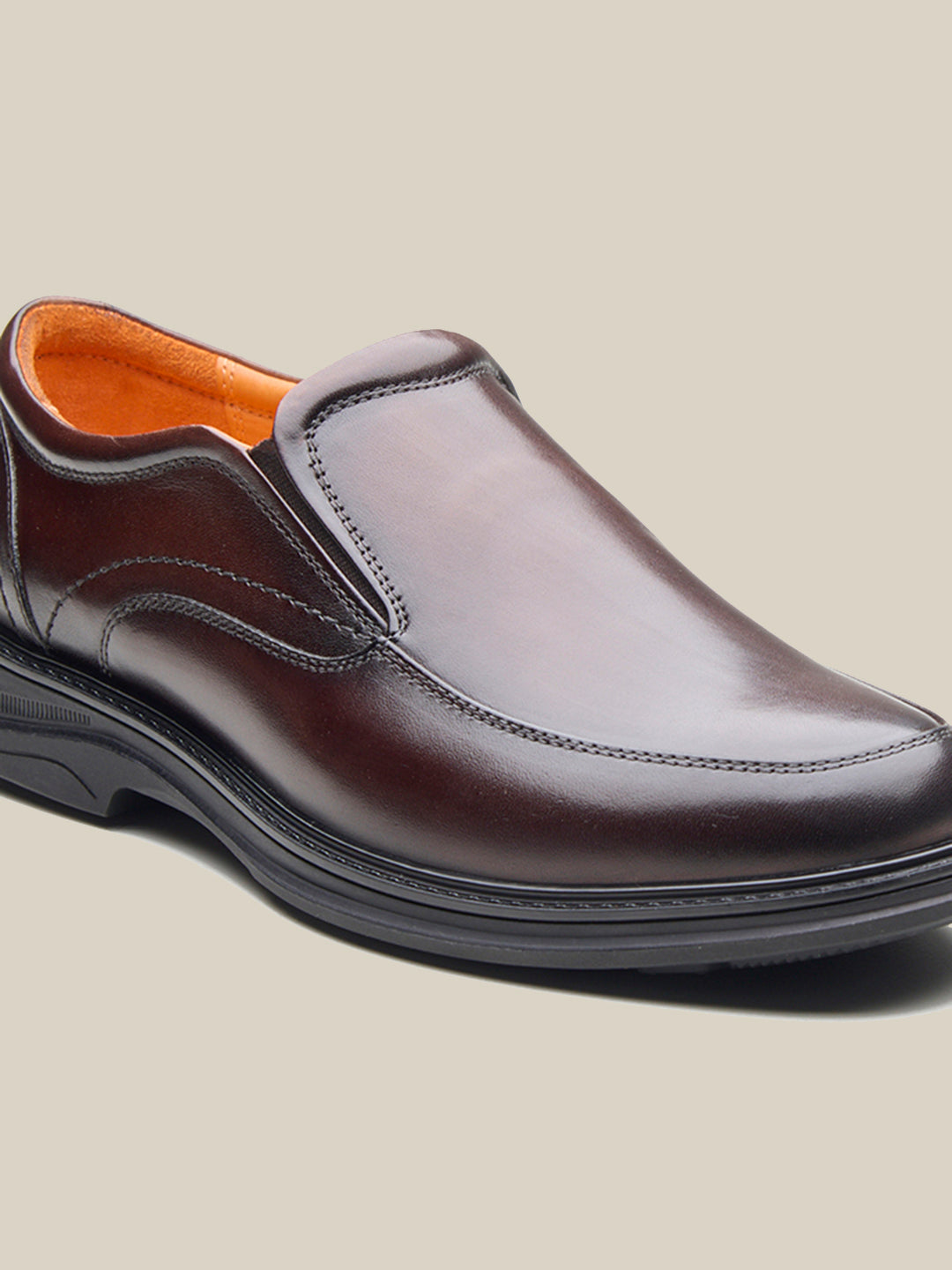 Basil Leather Comfort Slip-on Shoes Brown