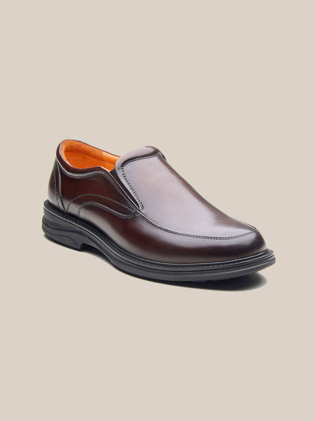 Basil Leather Comfort Slip-on Shoes Brown