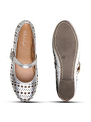 Michael Angelo's Celeste Mary Janes For Women (Silver)