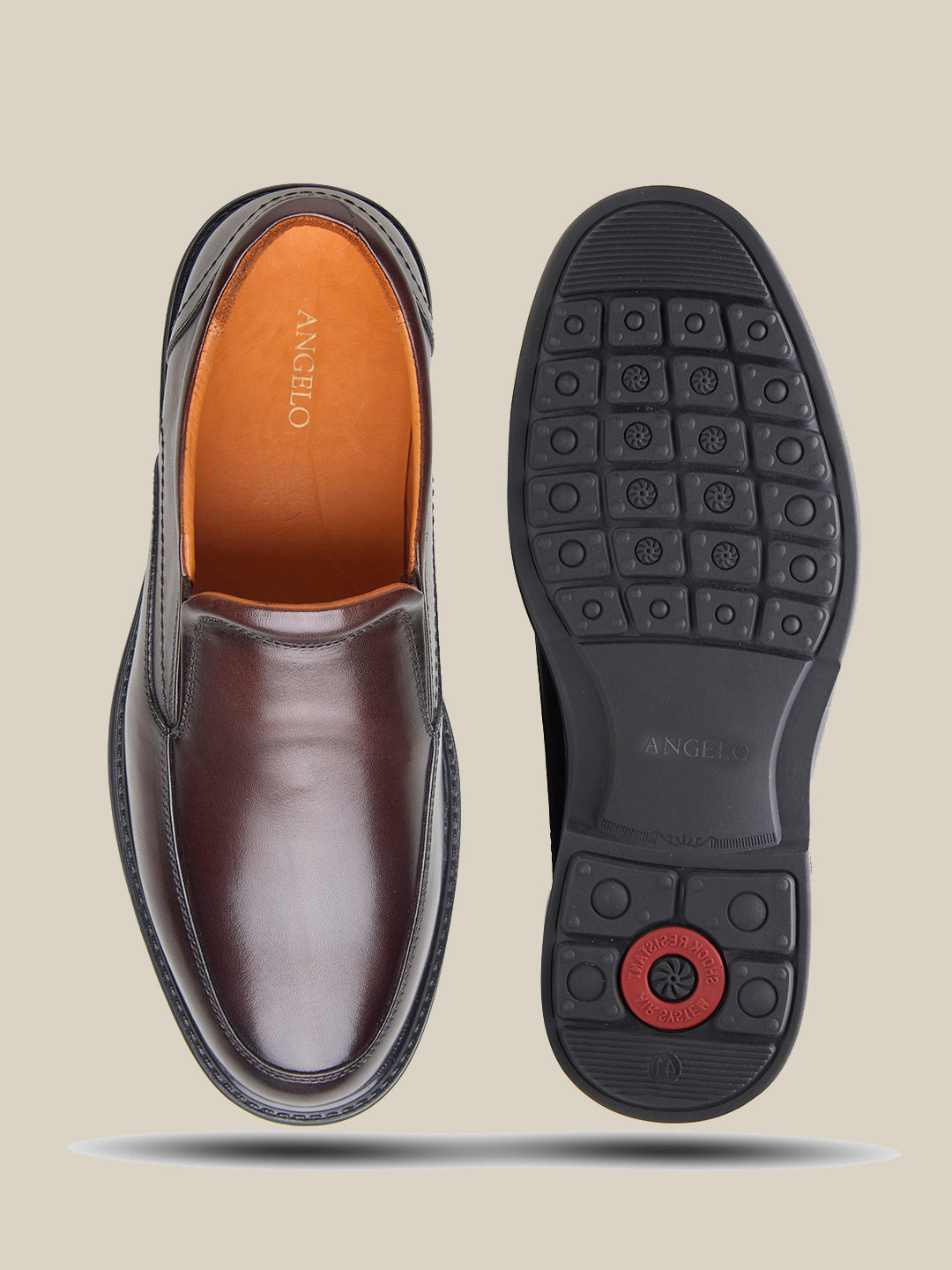 Basil Leather Comfort Slip-on Shoes Brown