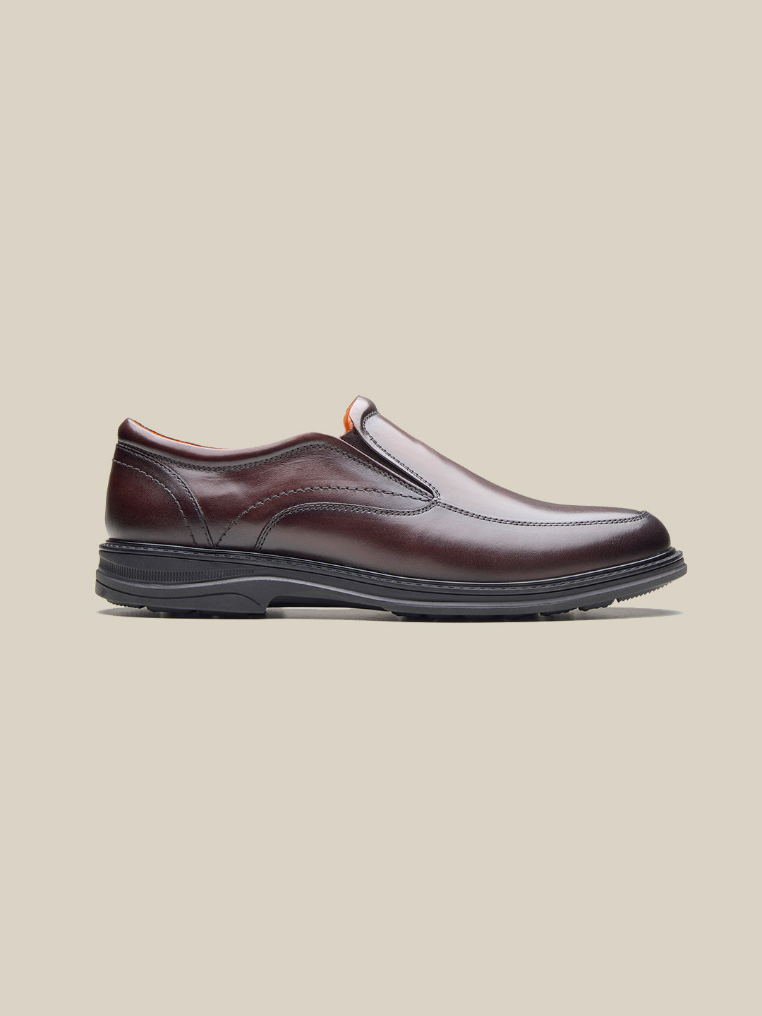 Basil Leather Comfort Slip-on Shoes Brown