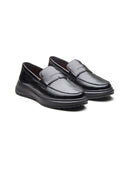 Ilario Leather Comfort Slip-on Shoes Black