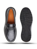 Ilario Leather Comfort Slip-on Shoes Black