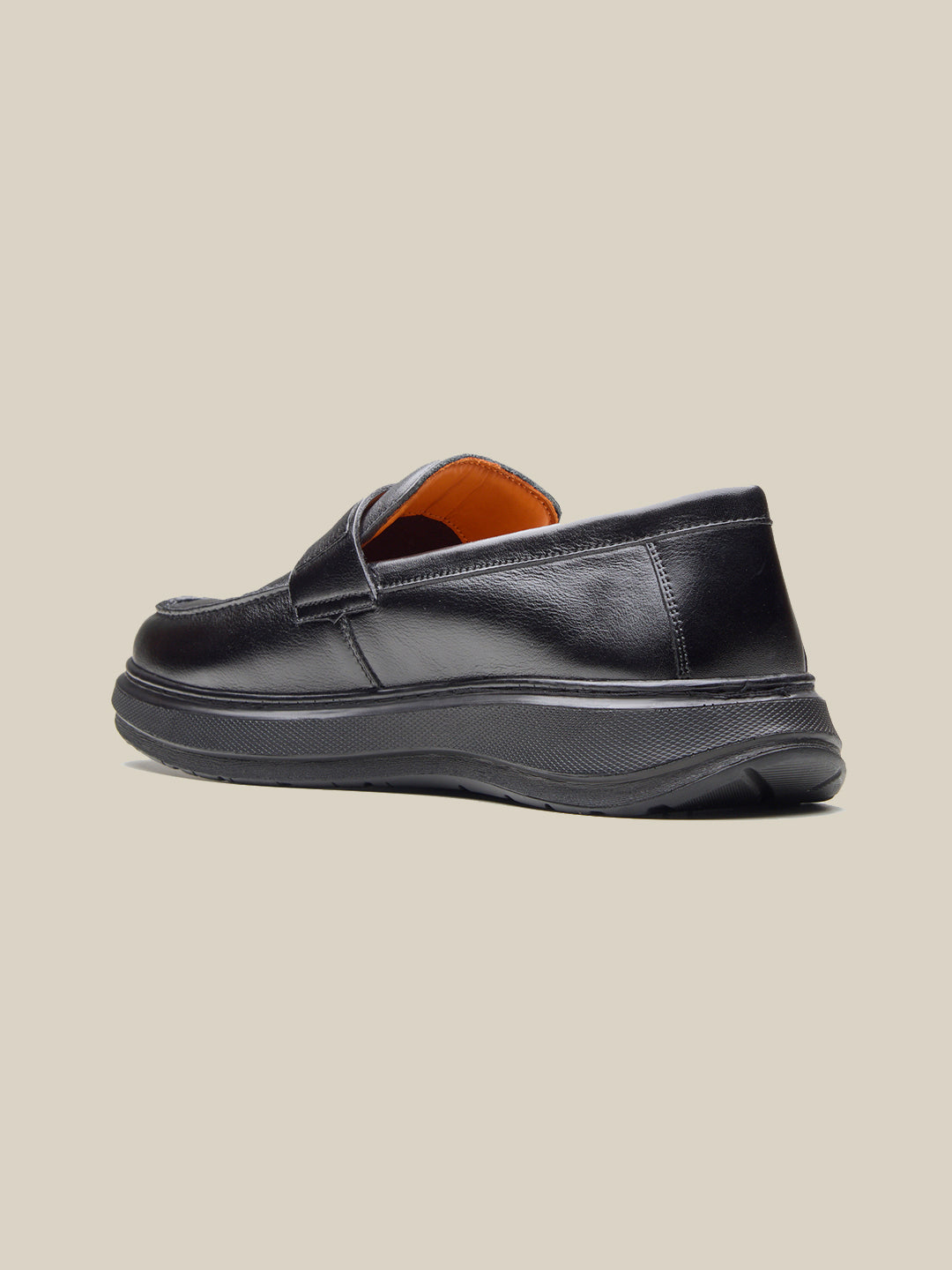 Ilario Leather Comfort Slip-on Shoes Black