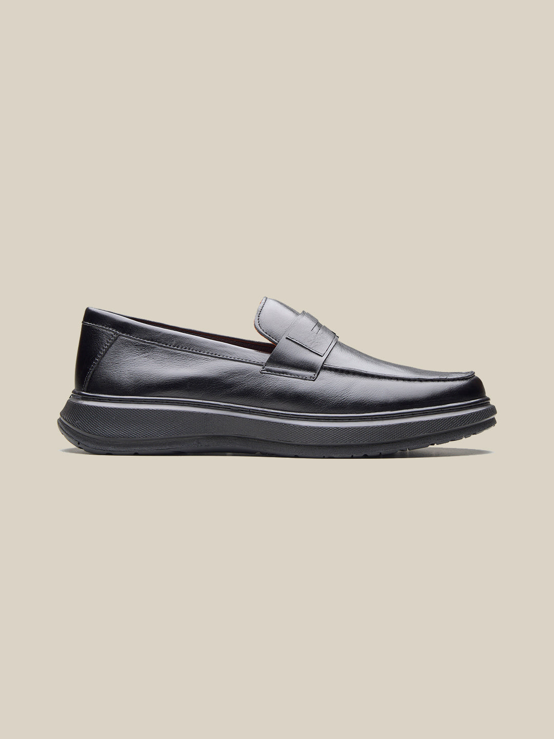 Ilario Leather Comfort Slip-on Shoes Black