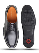 Biagio Leather Comfort Lace-up Derby Shoes Black