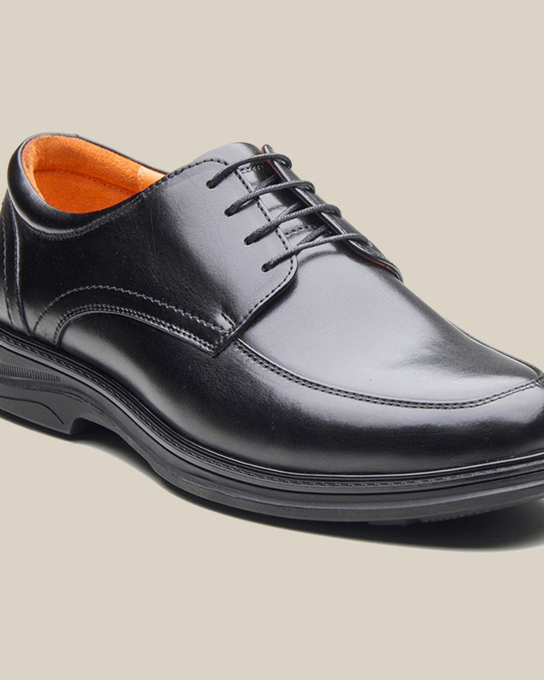 Biagio Leather Comfort Lace-up Derby Shoes Black