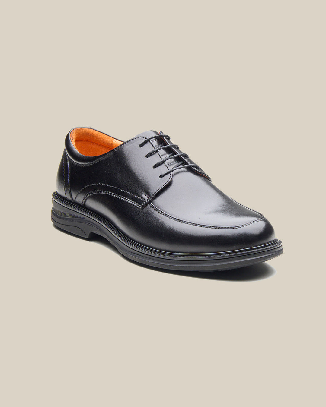 Biagio Leather Comfort Lace-up Derby Shoes Black