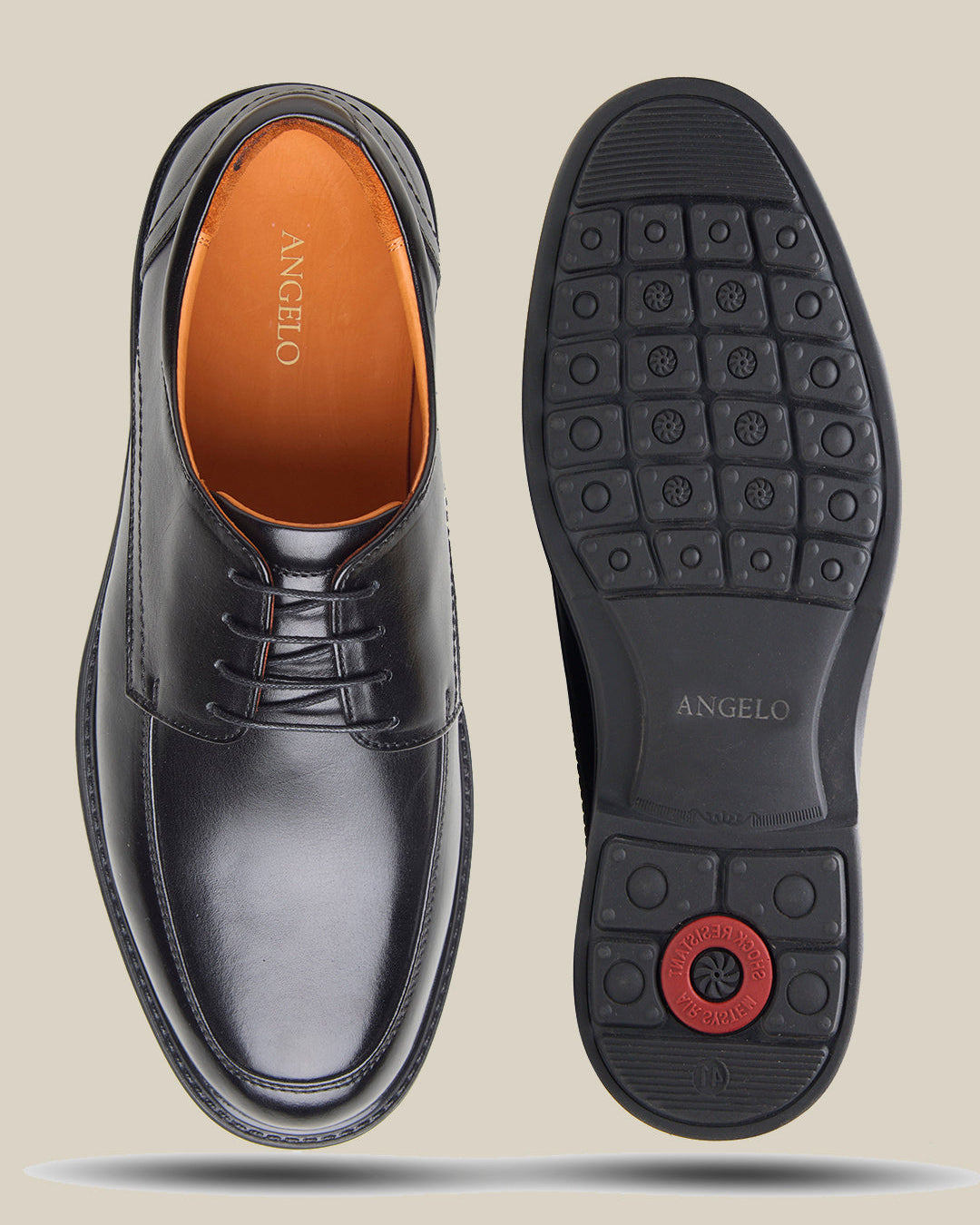 Biagio Leather Comfort Lace-up Derby Shoes Black