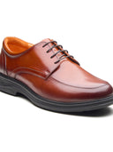Biagio Leather Comfort Lace-up Derby Shoes Tan