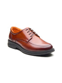 Biagio Leather Comfort Lace-up Derby Shoes Tan