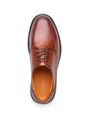 Biagio Leather Comfort Lace-up Derby Shoes Tan