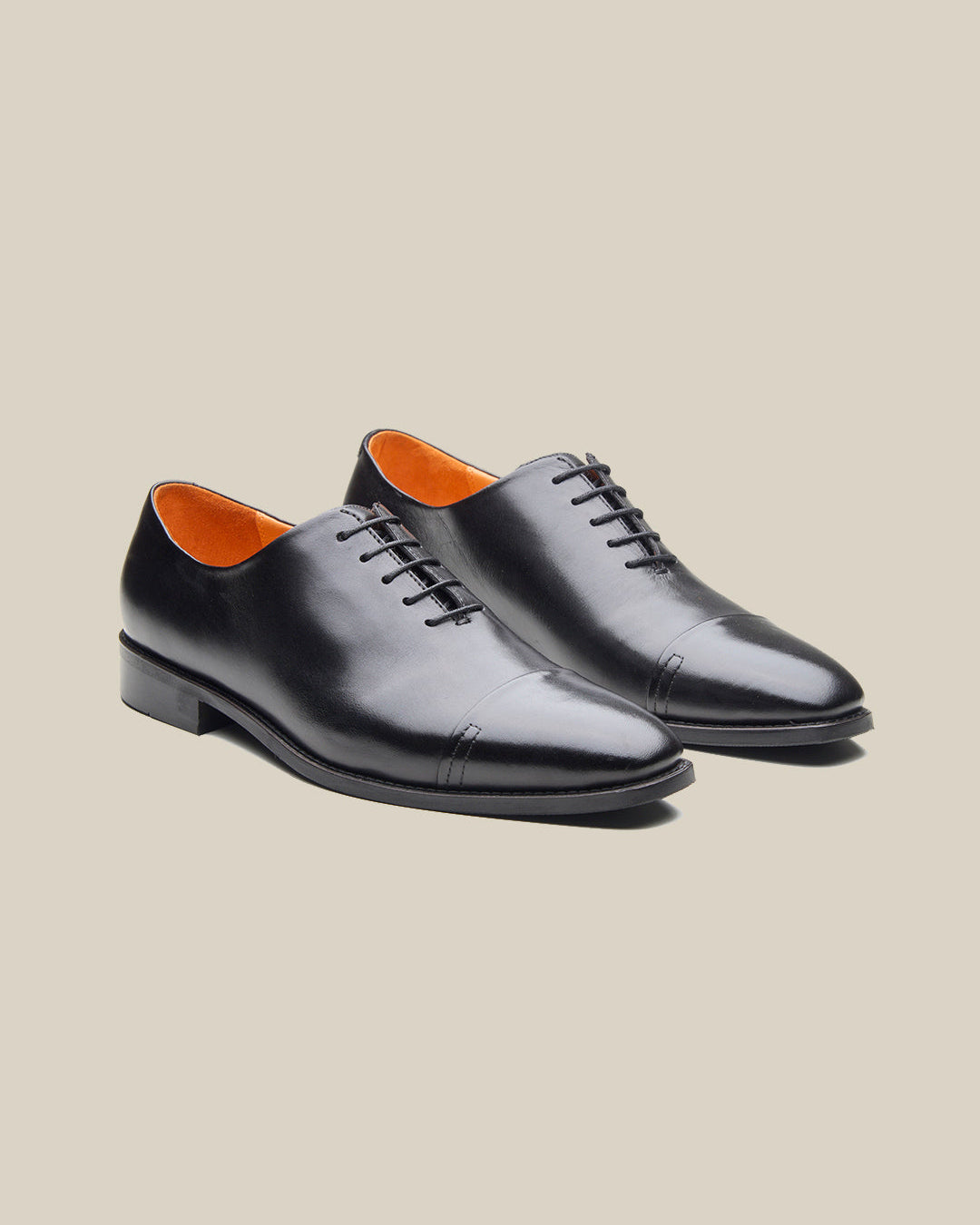 Emilio Leather Derby Shoes Black