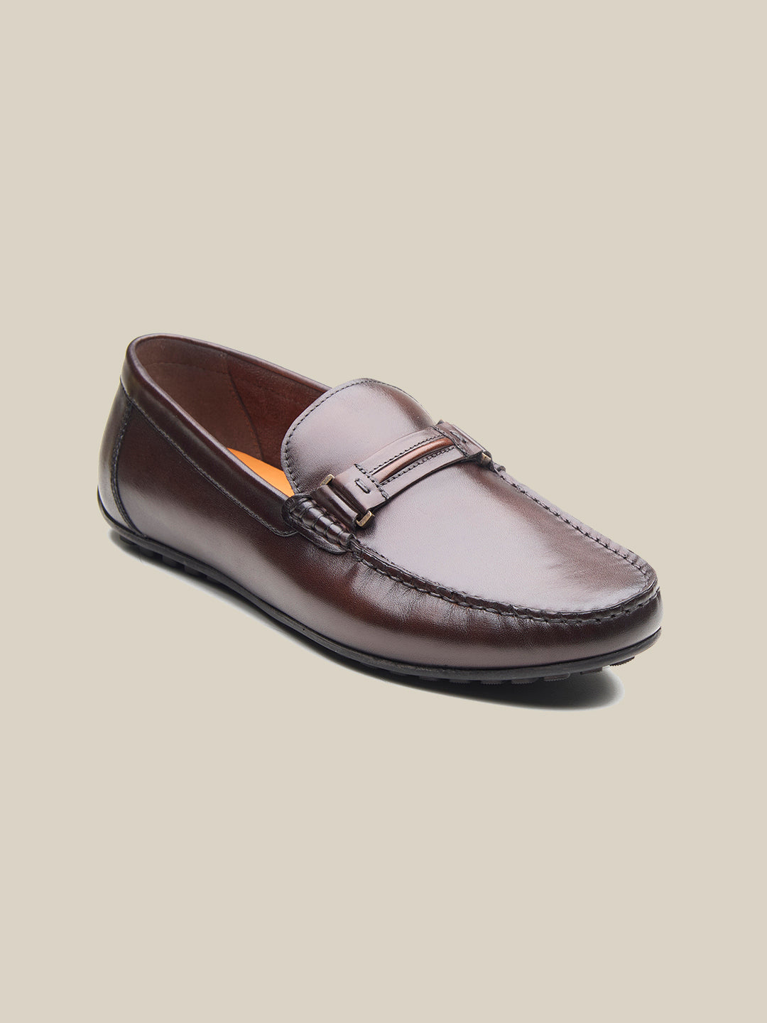 Gaze Leather Loafers Brown