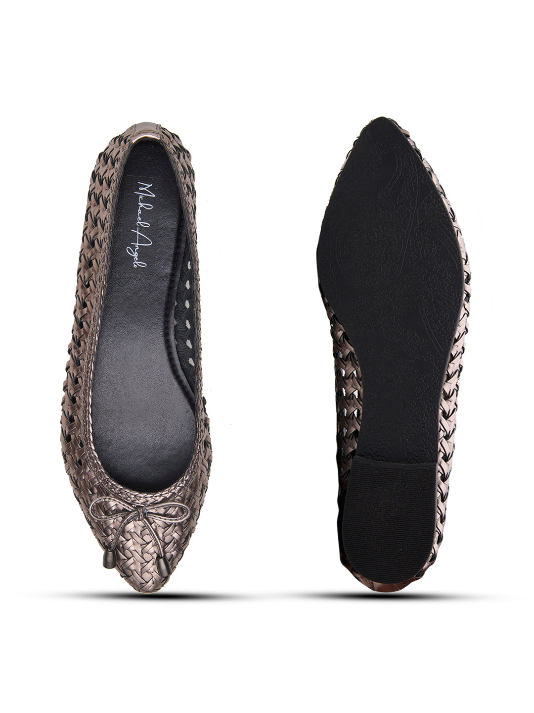 Velours Ballerinas Gunmetal