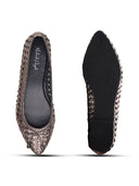 Michael Angelo's Velours Ballerinas For Women (Gunmetal)