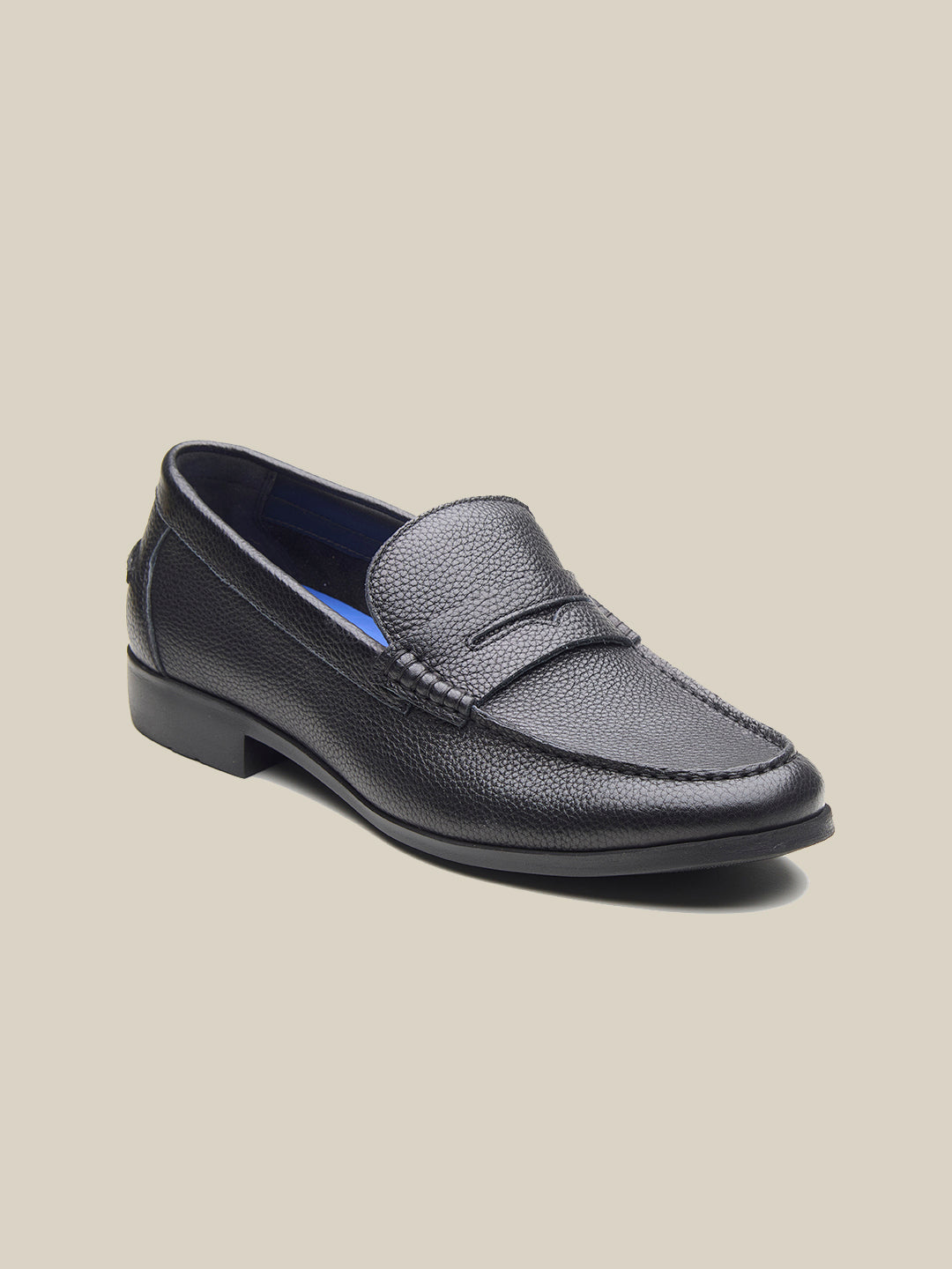 Hopkins Leather Comfort Slip-Ons Shoes Black