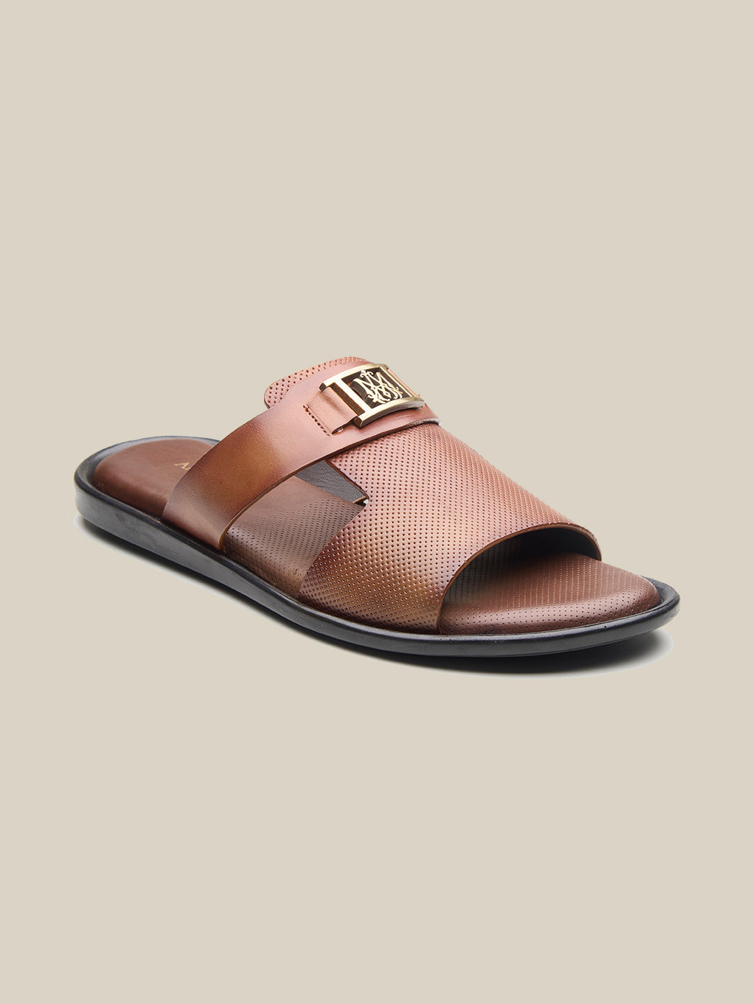 Madsen Leather Slippers Tan