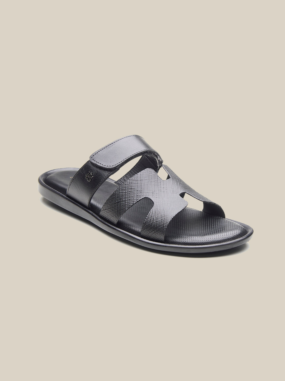 Mosca Leather Slippers Black