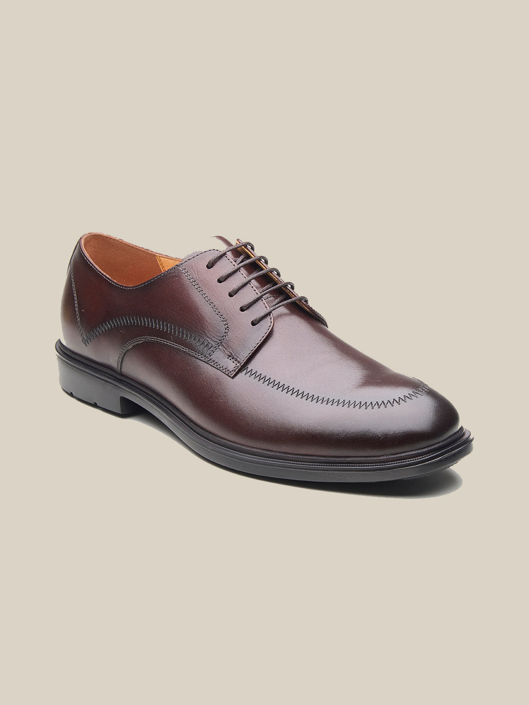Tickner Leather Comfort Lace Up Shoes Brown
