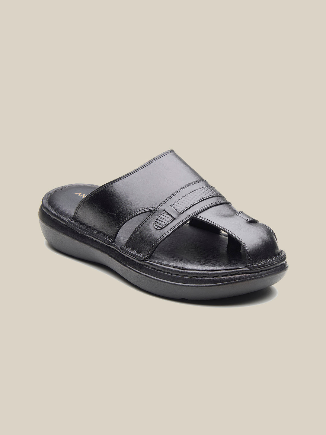 Blake Leather Slippers Black