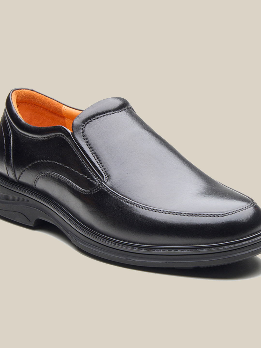 Basil Leather Comfort Slip-on Shoes Black