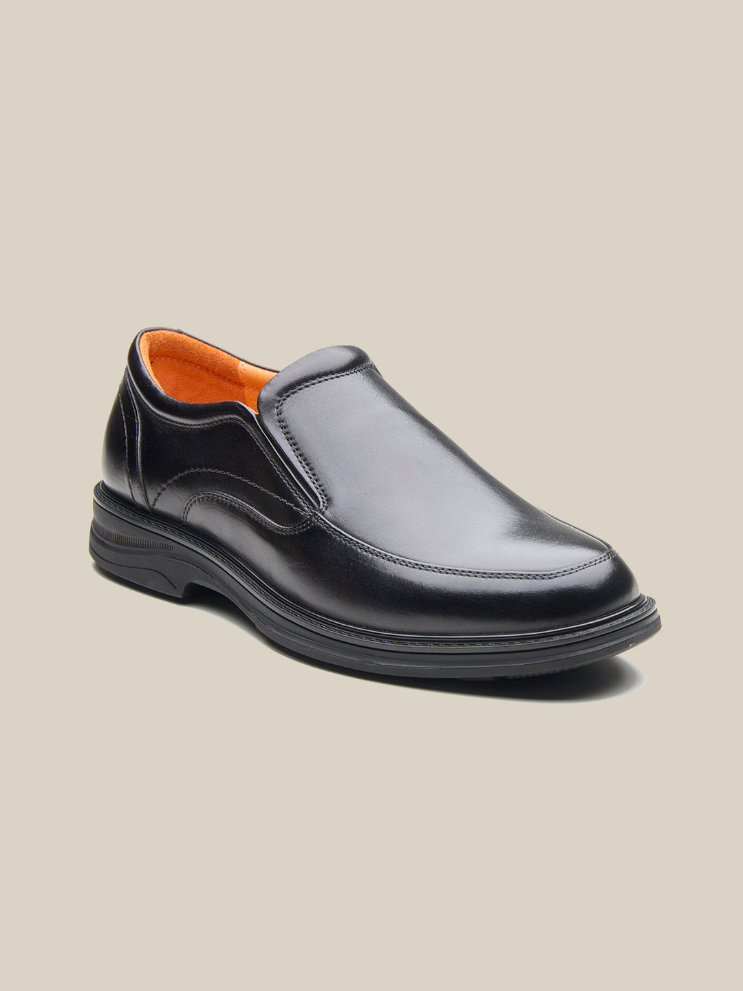 Basil Leather Comfort Slip-on Shoes Black
