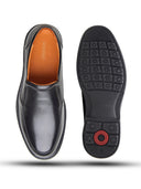 Basil Leather Comfort Slip-on Shoes Black