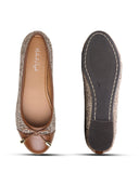Michael Angelo's Sophie Ballerinas For Women (Brown)