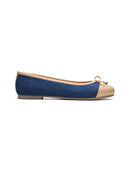 Michael Angelo's Clara Ballerinas For Women (Navy Beige)