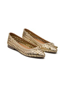 Michael Angelo's Velours Ballerinas For Women (Gold)
