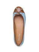 Michael Angelo's Clara Ballerinas For Women (Blue-Brown)