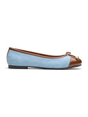 Michael Angelo's Clara Ballerinas For Women (Blue-Brown)