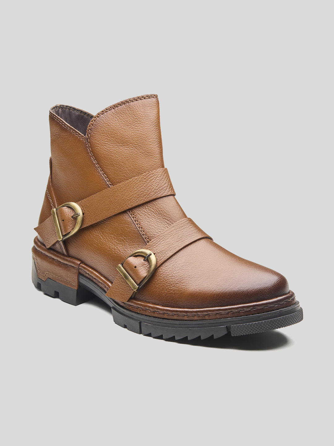Manuel Leather Boots Tan
