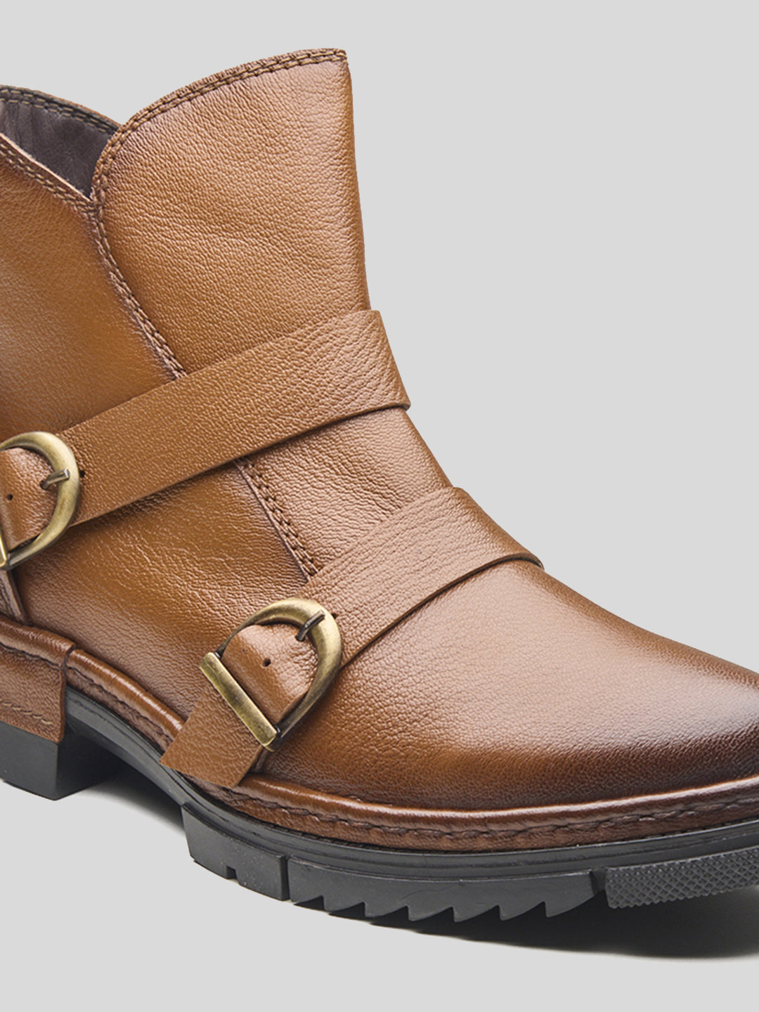 Manuel Leather Boots Tan
