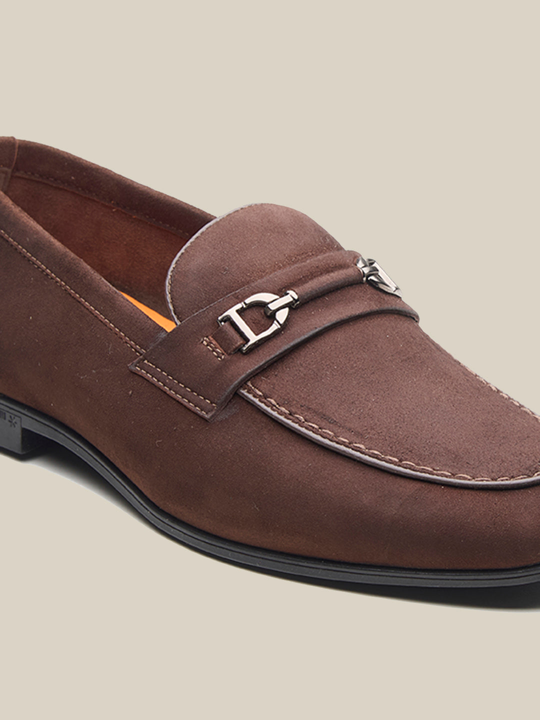 Nicholl Suede Leather Comfort Slip-Ons Shoes Brown