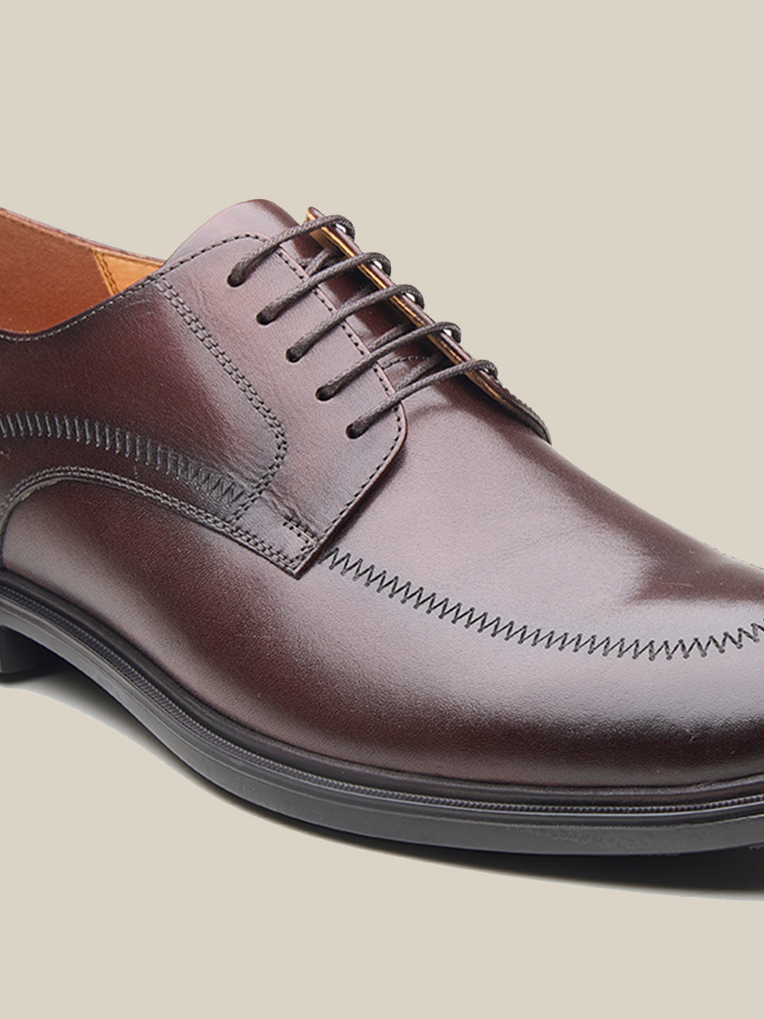 Tickner Leather Comfort Lace Up Shoes Brown