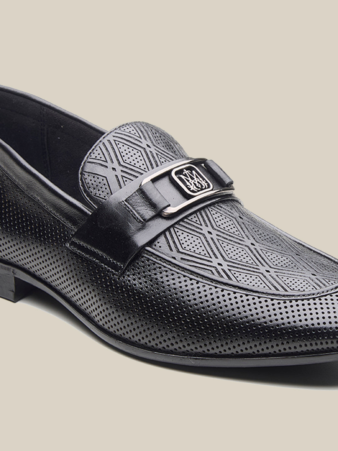 Bevege Leather Comfort Slip-Ons Shoes Black