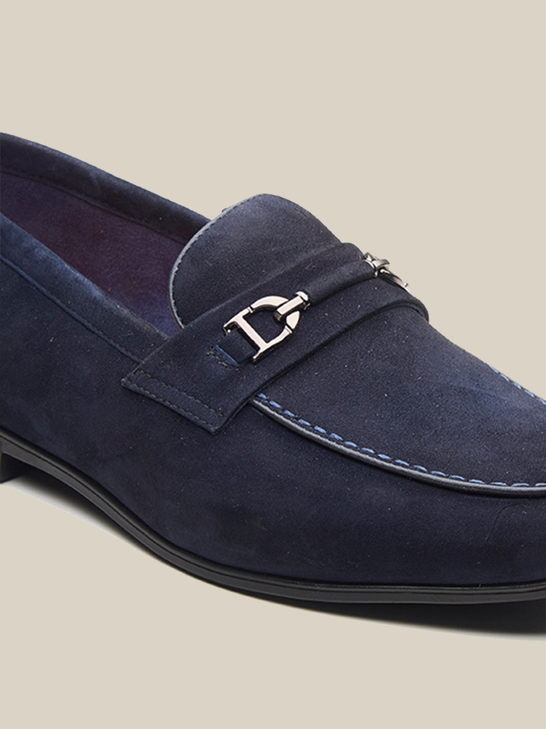Nicholl Suede Leather Comfort Slip-Ons Shoes Navy