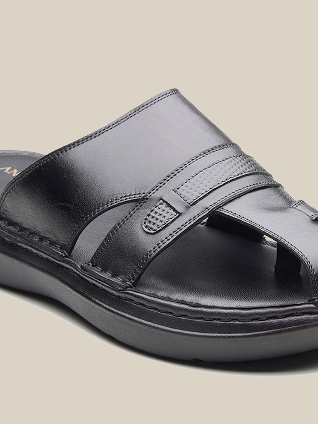 Blake Leather Slippers Black