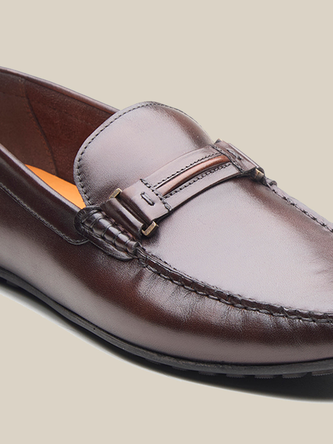 Gaze Leather Loafers Brown