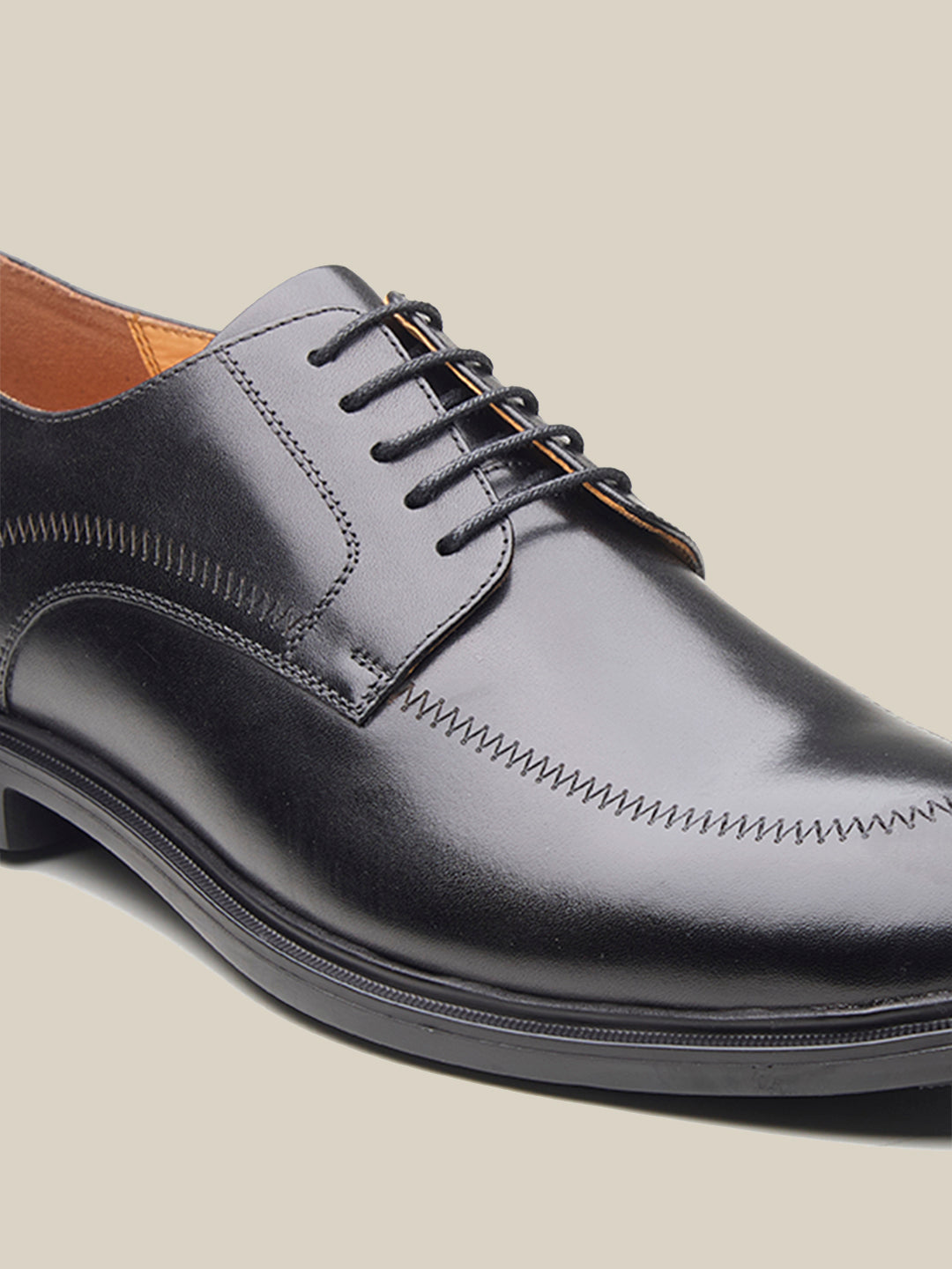 Tickner Leather Comfort Lace Up Shoes Black