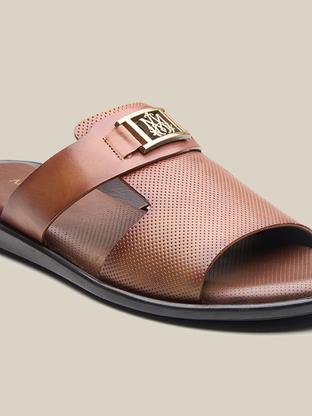 Madsen Leather Slippers Tan