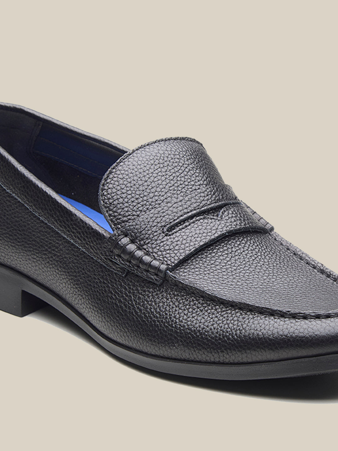 Hopkins Leather Comfort Slip-Ons Shoes Black