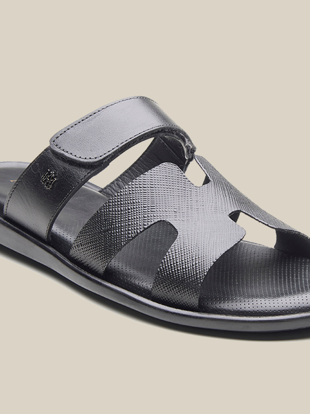 Mosca Leather Slippers Black