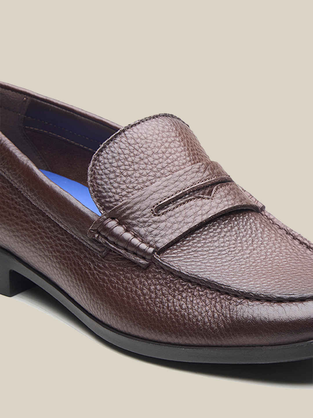 Hopkins Leather Comfort Slip-Ons Shoes Brown