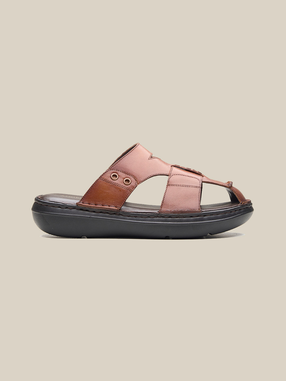 Nathan Leather Slippers Tan